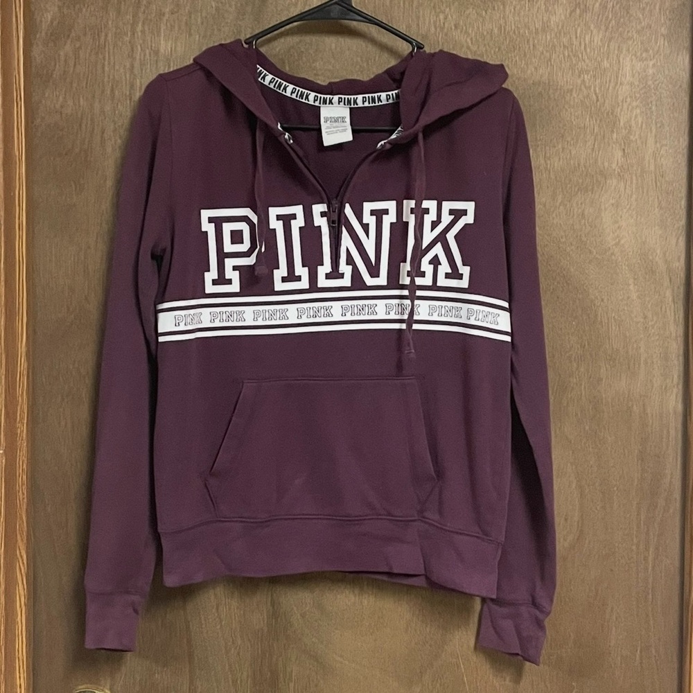 Victorias Secret Pink Quarter Zip Sweatshirt Extra‎ Small
